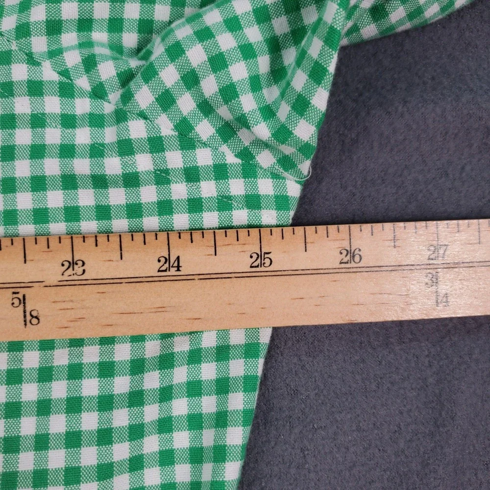 Polo Ralph Lauren Mens XL Classic Fit Gingham Check Button Down Shirt GreenWhite